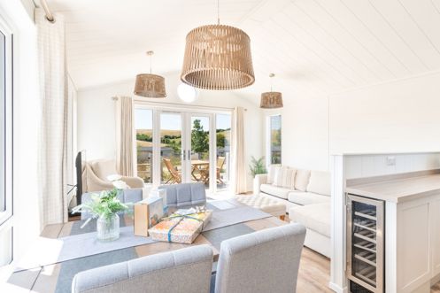 Internal of a cabin open plan living space