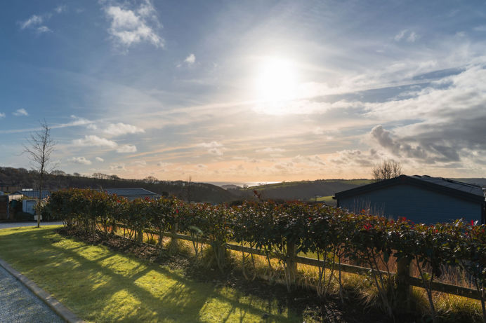 Views of the sea and surrounding countryside at winter