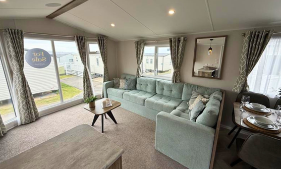 Internal of a caravan lounge