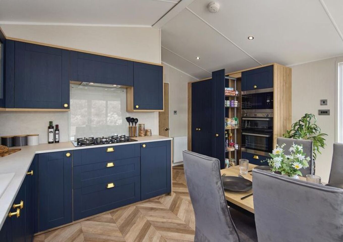 Internal of a Caravan Kitchen Diner