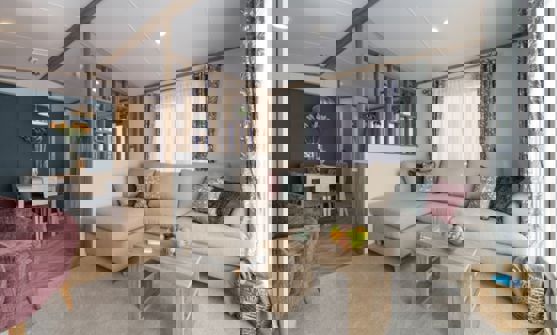 Internal of a Caravan Open Plan Living Space