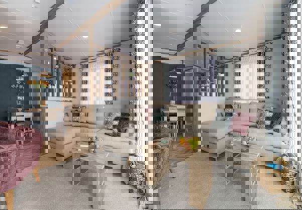 Internal of a Caravan Open Plan Living Space