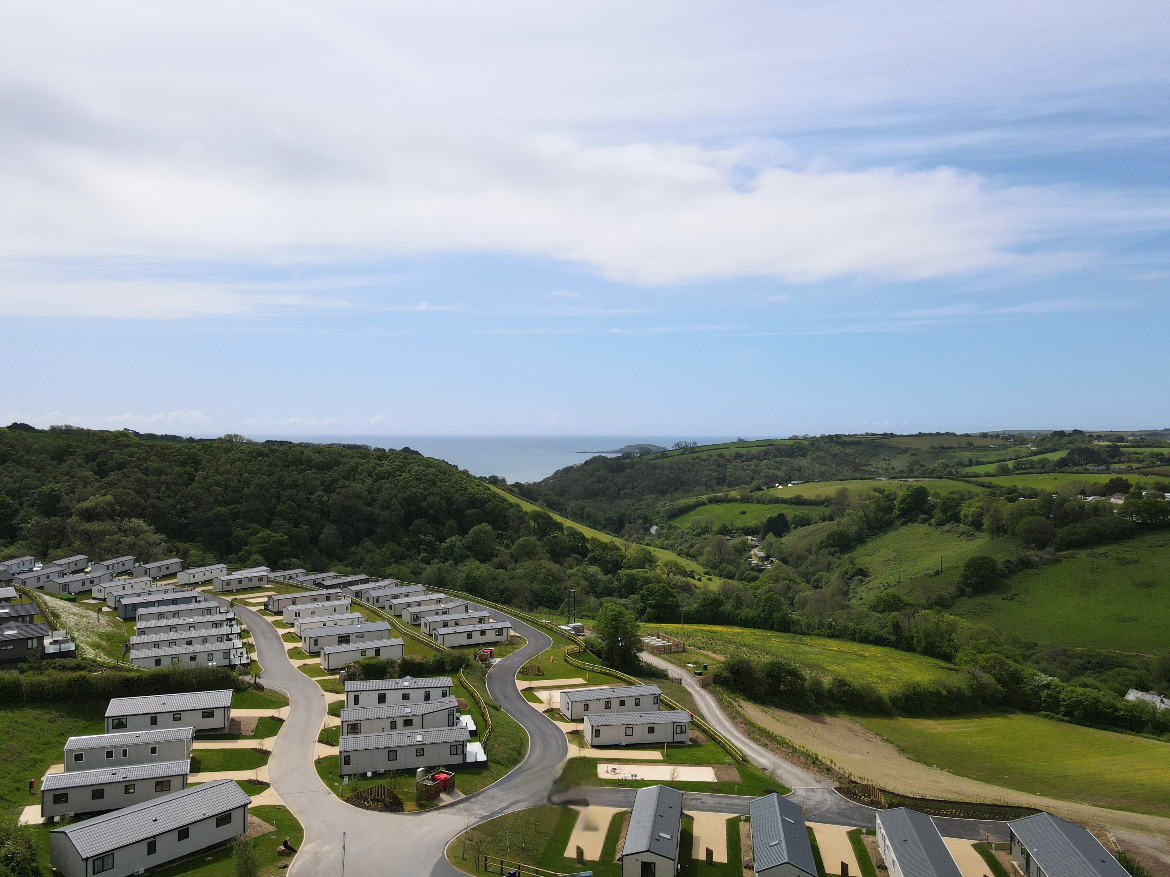 Tredinnick Downs And Seaton Sands Birds Eye View