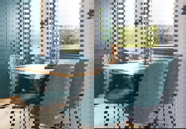 Internal of a caravan dining area