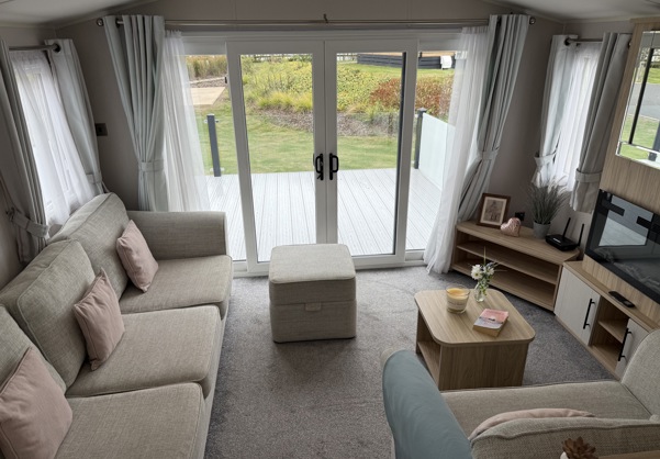 Internal of a caravan lounge