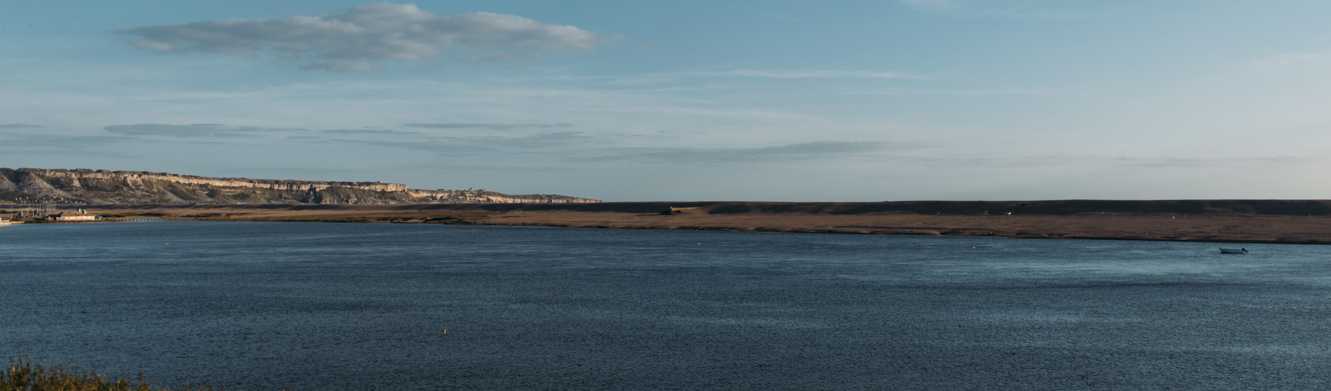 Chesil Beach and Portland from Chesil Beach Holiday Park