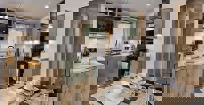 Internal of a Caravan Kitchen