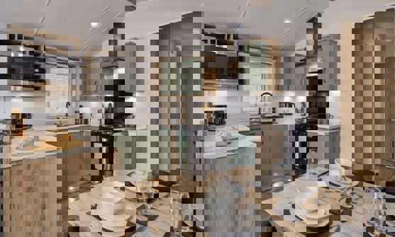 Internal of a Caravan Kitchen