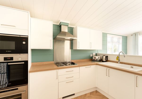 Internal of a luxury lodge open plan kitchen