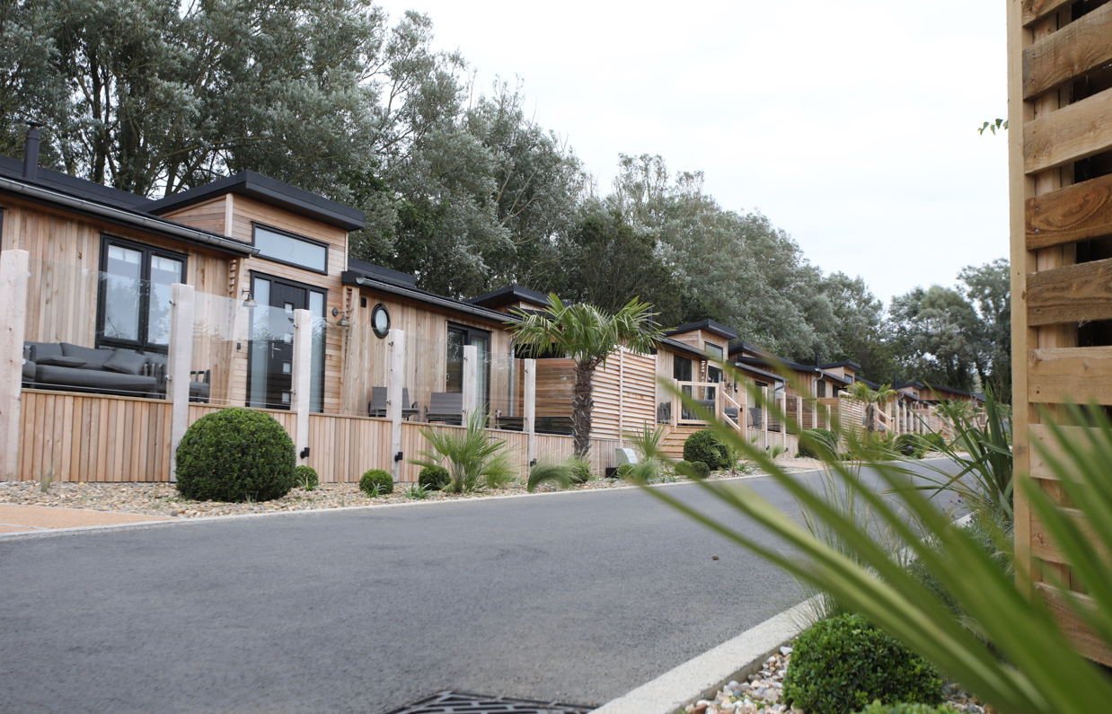 Area of lodges called Cove at Bowleaze Cove Holiday Park & Spa