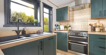 Internal of a caravan kitchen