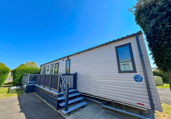 External of a caravan on pitch
