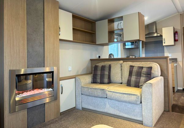 Internal of a caravan lounge