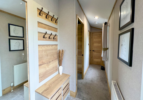 Internal of a caravan entranceway