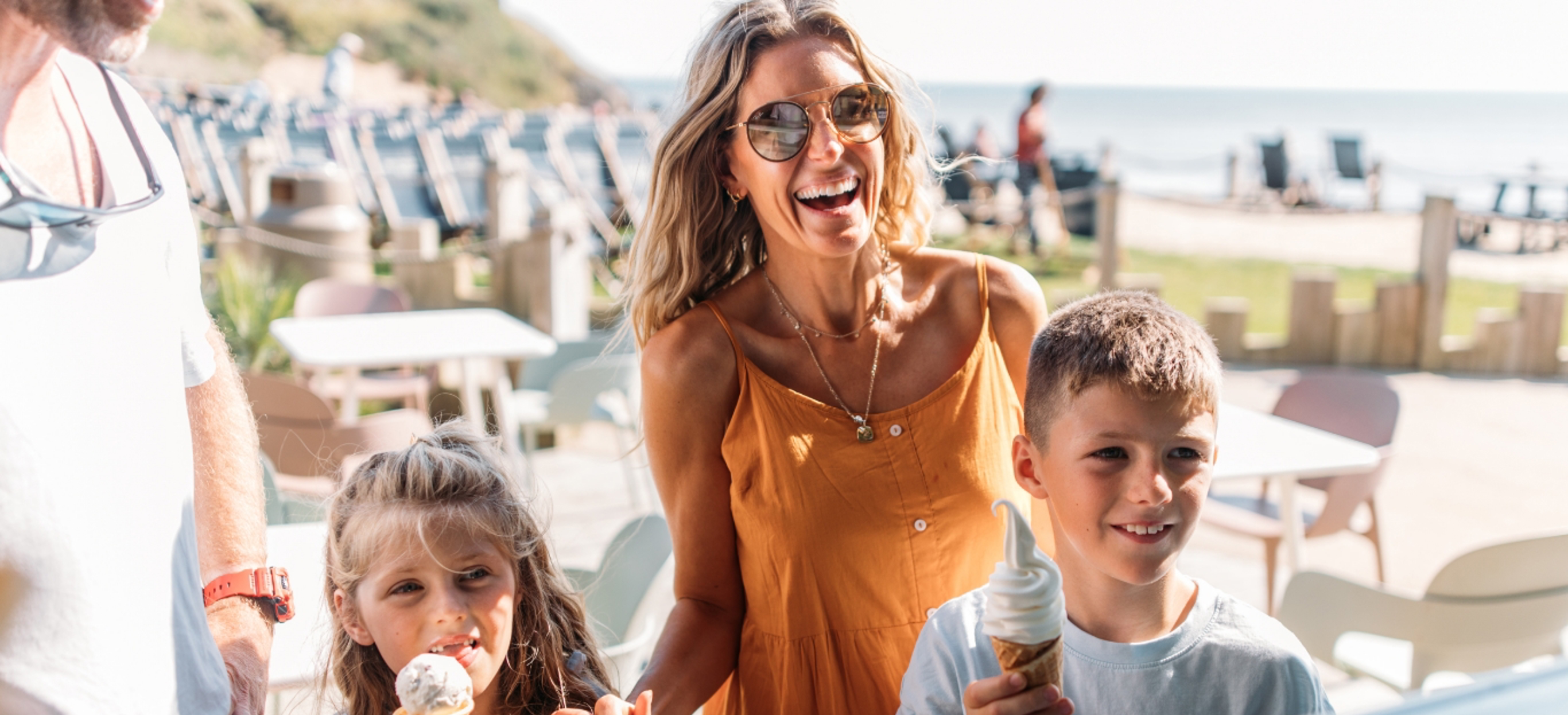 Family getting ice creams at Frost Bite