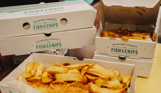 A selection of boxes of takeaway fish and chips