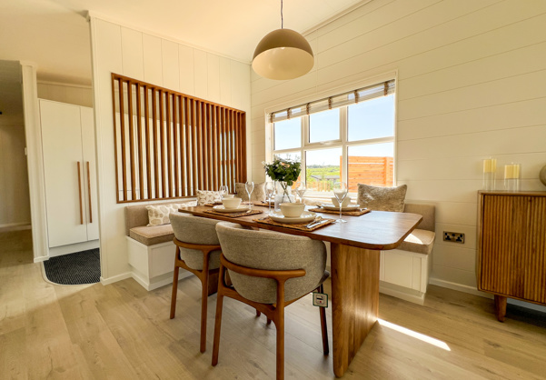 Internal of a luxury lodge dining area