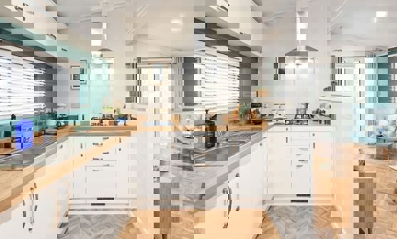 Interior of a Lodge Open Plan Kitchen