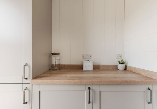 Internal of a luxury lodge laundry room