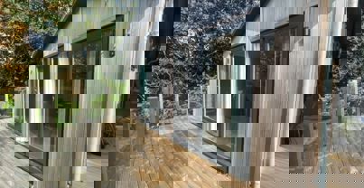 Lodge Decking Surrounded by Trees