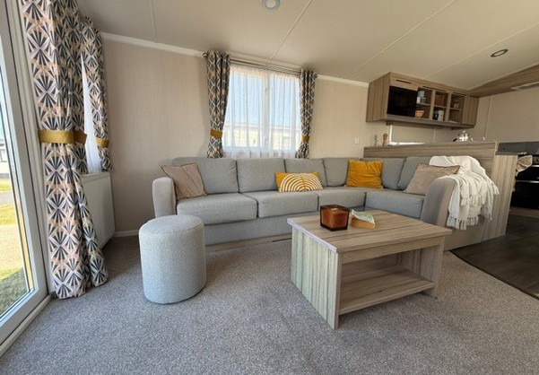 Internal of a caravan lounge