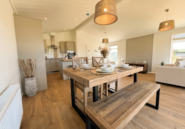 Internal of a luxury lodge dining area