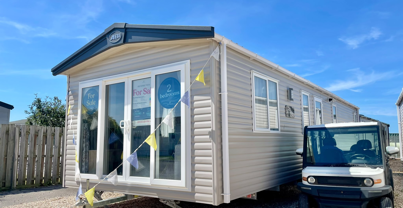 External of a caravan on pitch