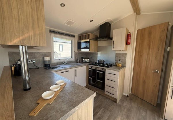 Internal of a caravan kitchen