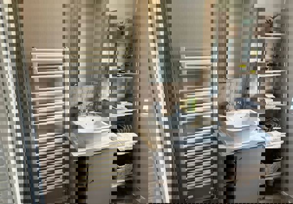 Light wood design shower room