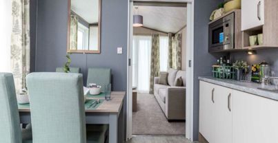 Internal of a Caravan Kitchen Diner