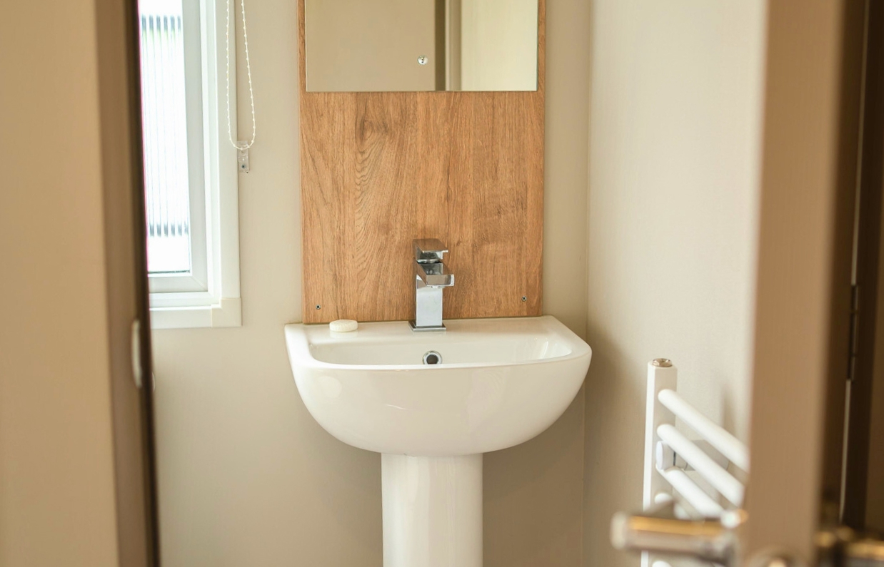 Internal of a caravan bathroom 