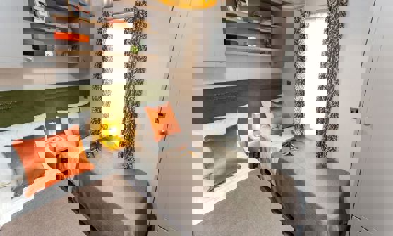 Internal of a Caravan Twin Bedroom