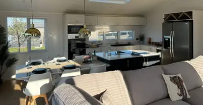 Aspire Santorini open plan lounge diner and kitchen