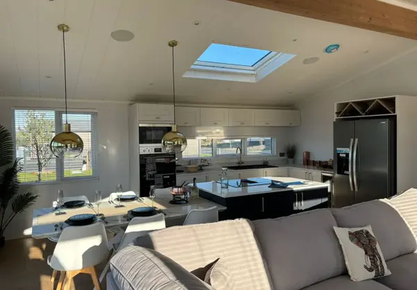 Aspire Santorini open plan lounge diner and kitchen