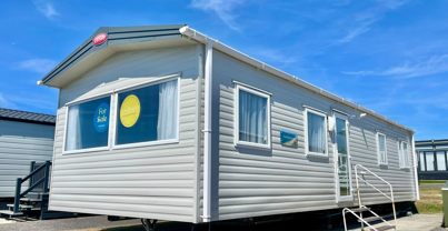 External of a caravan on pitch