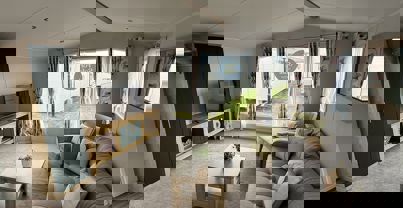 Internal of a caravan lounge