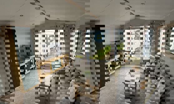 Internal of a caravan lounge