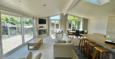Internal of a luxury lodge open plan living space