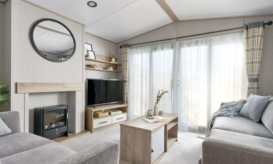Internal of a caravan lounge