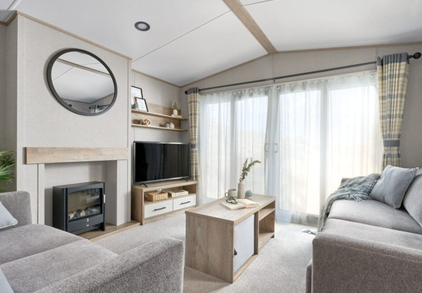 Internal of a caravan lounge