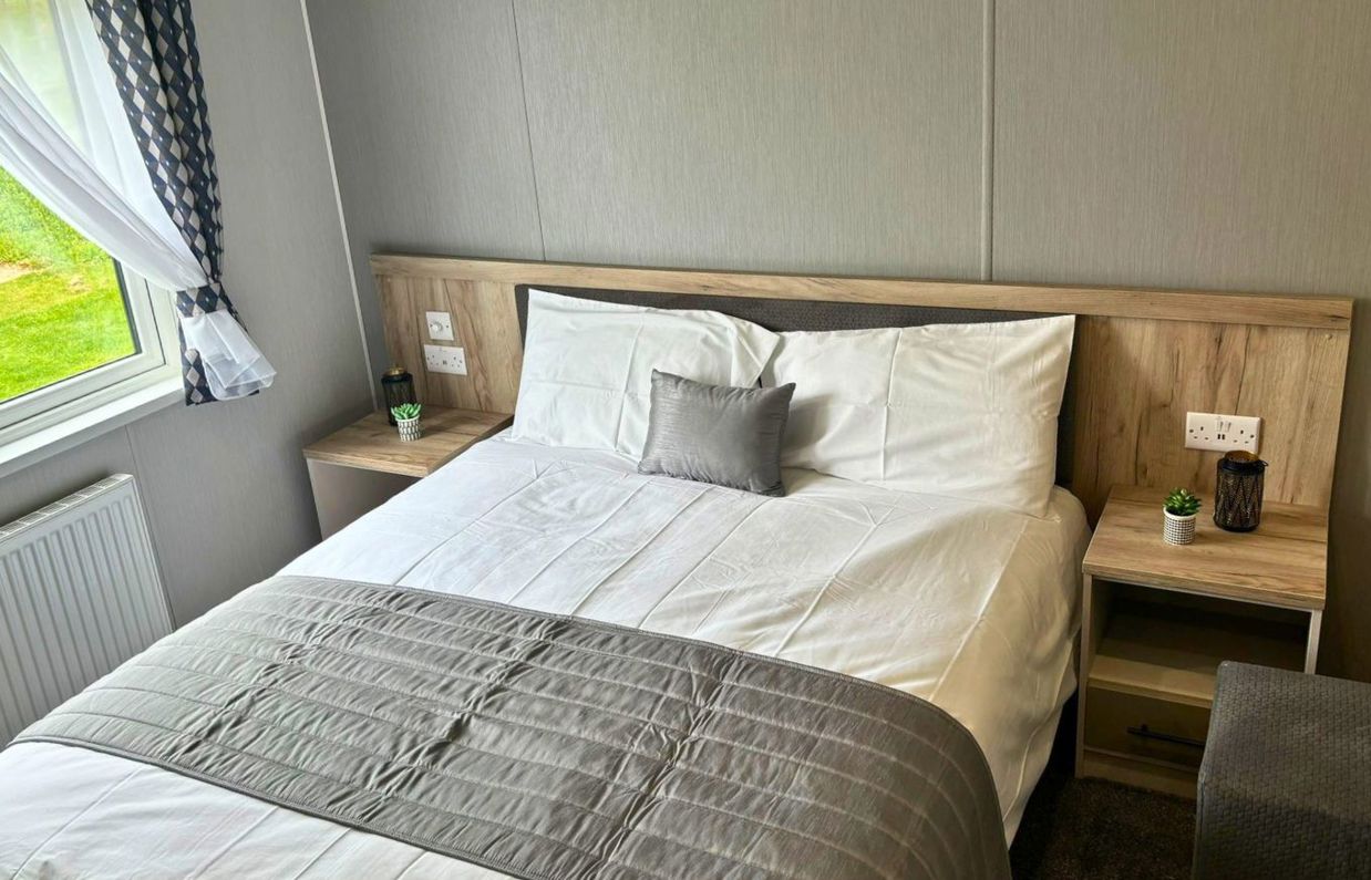 Internal of a lodge master bedroom