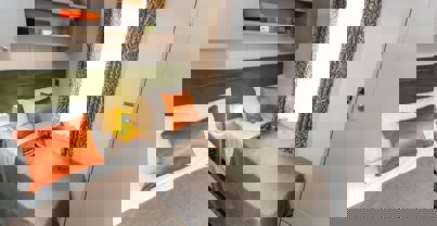 Internal of a Caravan Twin Bedroom