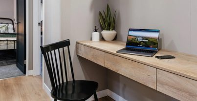Office area in lounge