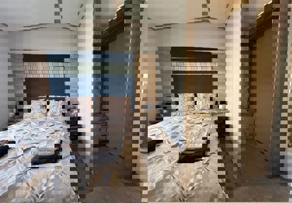 Internal of a Caravan Master Bedroom and Dressing Area