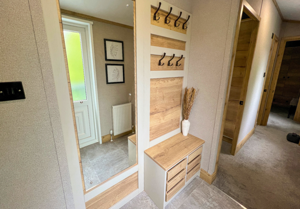 Internal of a caravan entranceway