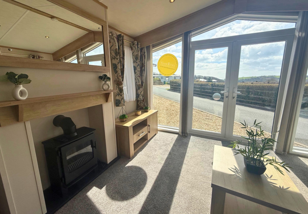 Internal of a caravan lounge 