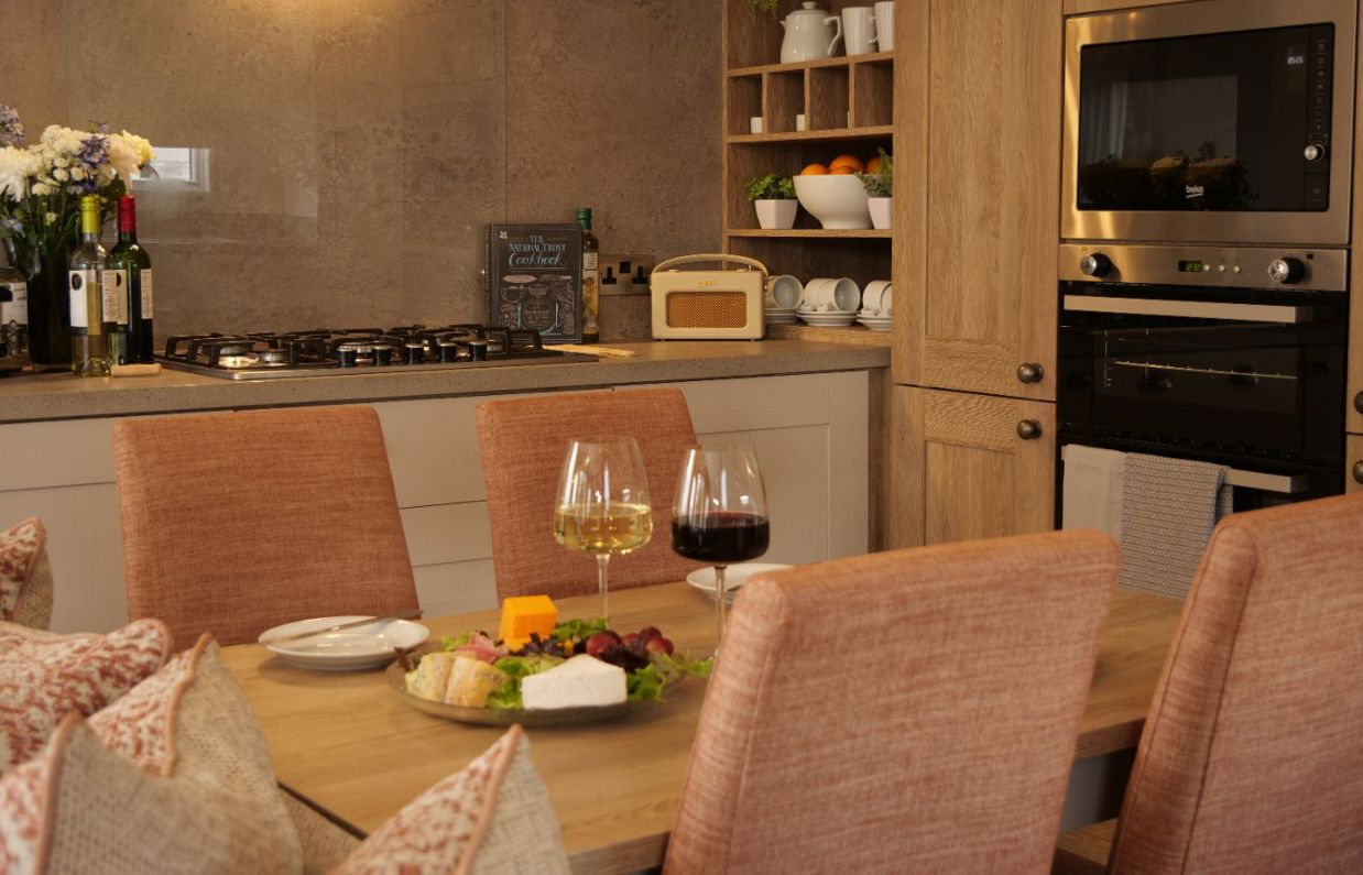 Internal of caravan dining area