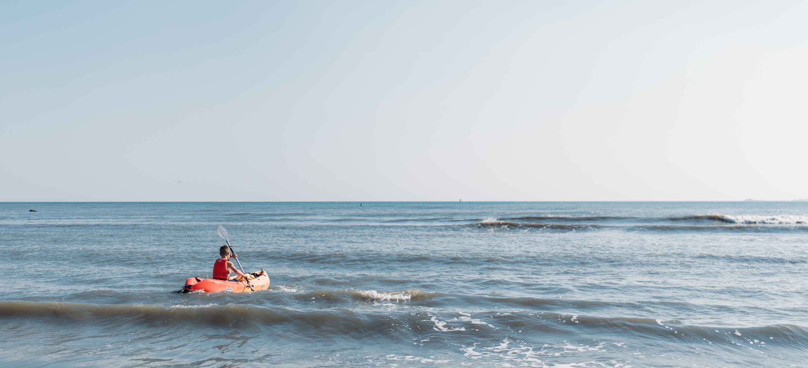 Kayaking on the sea