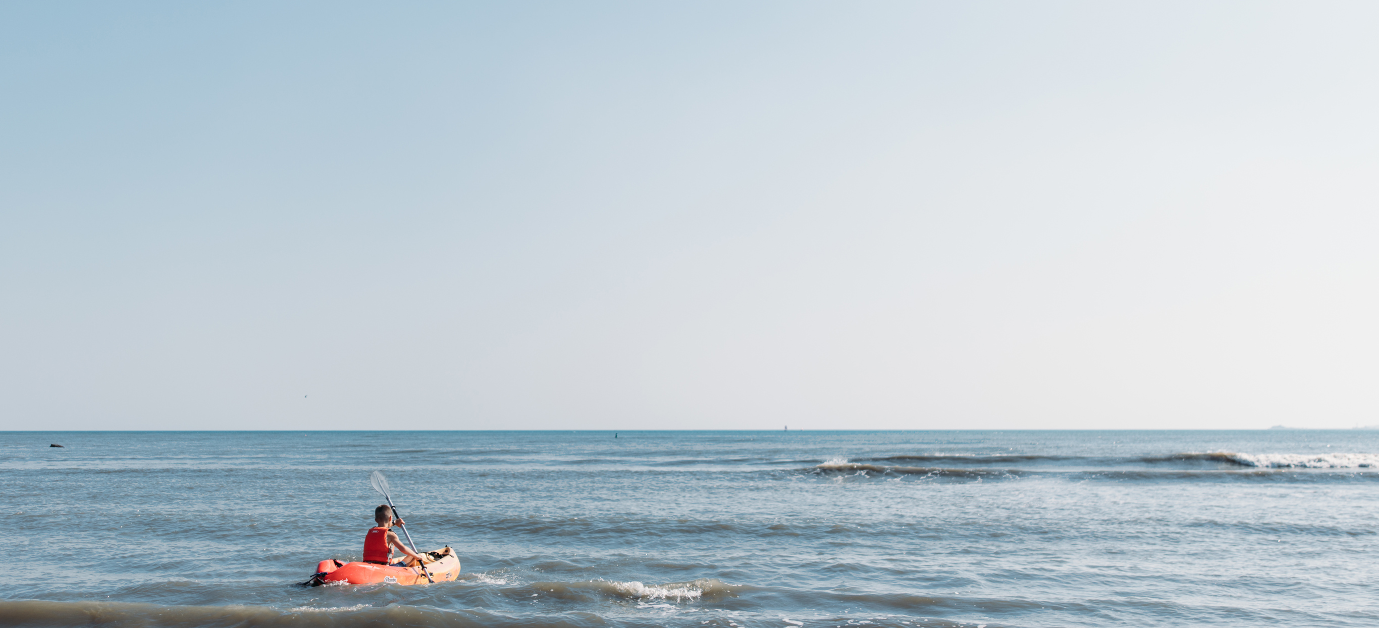 Kayaking on the sea