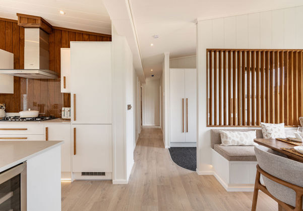 Internal of a luxury lodge open plan living space